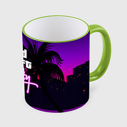 Кружка 3D GTA:VICE CITY, цвет: 3D-светло-зеленый кант