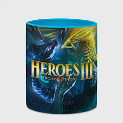 Кружка 3D Heroes of Might and Magic, цвет: 3D-белый + небесно-голубой — фото 2