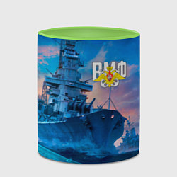 Кружка 3D ВМФ, цвет: 3D-белый + светло-зеленый — фото 2