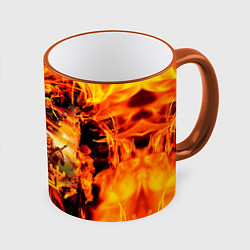 Кружка 3D Judas Priest, цвет: 3D-оранжевый кант