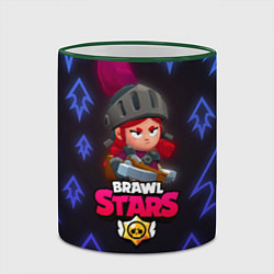 Кружка 3D Brawl Stars Shadow Knight Jassie, цвет: 3D-зеленый кант — фото 2