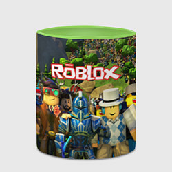 Кружка 3D ROBLOX, цвет: 3D-белый + светло-зеленый — фото 2