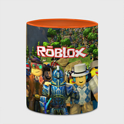Кружка 3D ROBLOX, цвет: 3D-белый + оранжевый — фото 2