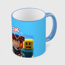 Кружка 3D ROBLOX, цвет: 3D-небесно-голубой кант