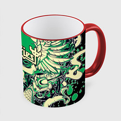 Кружка 3D Judas Priest, цвет: 3D-красный кант