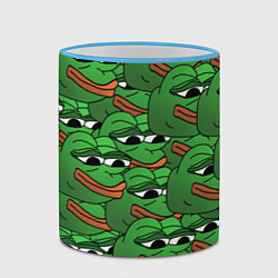 Кружка 3D Pepe The Frog, цвет: 3D-небесно-голубой кант — фото 2