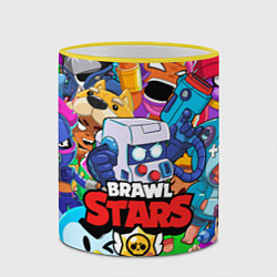 Кружка 3D BRAWL STARS 8-BIT, цвет: 3D-желтый кант — фото 2