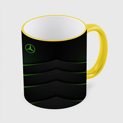 Кружка 3D Mercedes-Benz, цвет: 3D-желтый кант