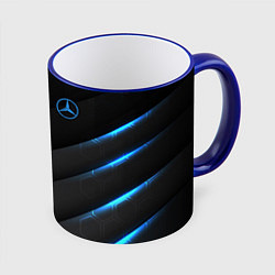 Кружка 3D Mercedes-Benz, цвет: 3D-синий кант