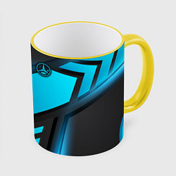 Кружка 3D Mercedes-Benz, цвет: 3D-желтый кант