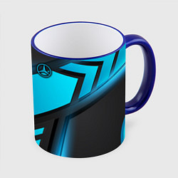 Кружка 3D Mercedes-Benz, цвет: 3D-синий кант