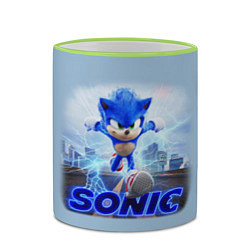 Кружка 3D SONIC, цвет: 3D-светло-зеленый кант — фото 2