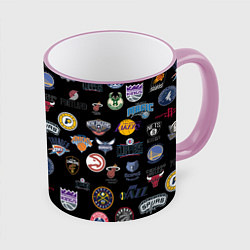 Кружка 3D NBA Pattern, цвет: 3D-розовый кант