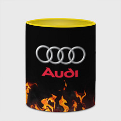 Кружка 3D AUDI, цвет: 3D-белый + желтый — фото 2