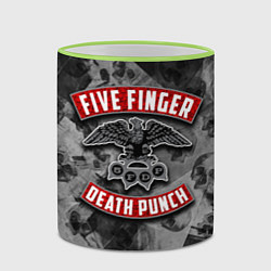 Кружка 3D Five Finger Death Punch, цвет: 3D-светло-зеленый кант — фото 2