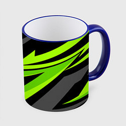 Кружка 3D Форма для фитнеса, цвет: 3D-синий кант