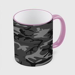 Кружка 3D Военный камуфляж, цвет: 3D-розовый кант
