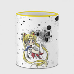 Кружка 3D Sailor Moon We can do it!, цвет: 3D-желтый кант — фото 2