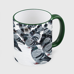 Кружка цветная Голуби