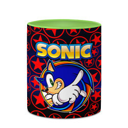 Кружка 3D Sonic, цвет: 3D-белый + светло-зеленый — фото 2