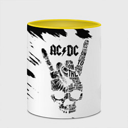 Кружка 3D ACDC, цвет: 3D-белый + желтый — фото 2