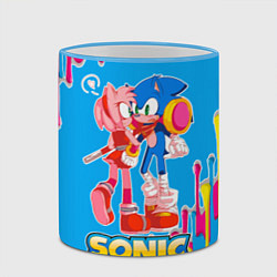 Кружка 3D Sonic, цвет: 3D-небесно-голубой кант — фото 2