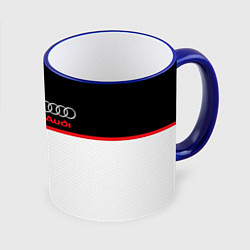 Кружка 3D AUDI SPORT, цвет: 3D-синий кант