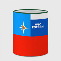 Кружка 3D Флаг МЧС России, цвет: 3D-зеленый кант — фото 2