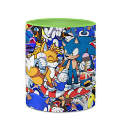 Кружка 3D SONIC PATTERN, цвет: 3D-белый + светло-зеленый — фото 2