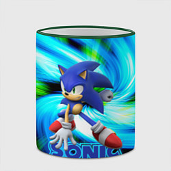 Кружка 3D Sonic, цвет: 3D-зеленый кант — фото 2
