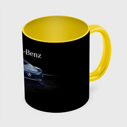 Кружка 3D MERCEDES, цвет: 3D-белый + желтый