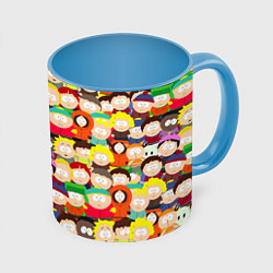 Кружка 3D ЮЖНЫЙ ПАРК, цвет: 3D-белый + небесно-голубой