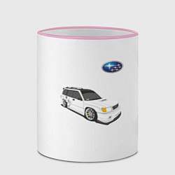 Кружка 3D SUBARU, цвет: 3D-розовый кант — фото 2