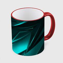 Кружка 3D NEON GEOMETRY STRIPES, цвет: 3D-красный кант