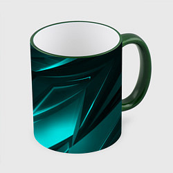 Кружка 3D NEON GEOMETRY STRIPES, цвет: 3D-зеленый кант