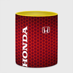 Кружка 3D HONDA, цвет: 3D-белый + желтый — фото 2