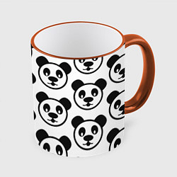 Кружка 3D Panda, цвет: 3D-оранжевый кант
