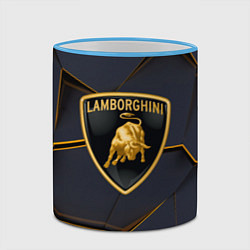 Кружка 3D Lamborghini, цвет: 3D-небесно-голубой кант — фото 2