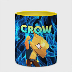 Кружка 3D BRAWL STARS CROW, цвет: 3D-белый + желтый — фото 2