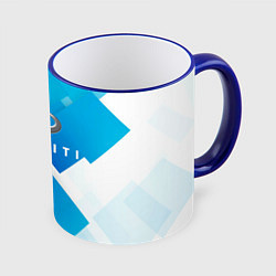 Кружка 3D Infiniti, цвет: 3D-синий кант