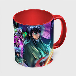 Кружка 3D KIMETSU NO YAIBA, цвет: 3D-белый + красный