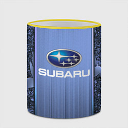 Кружка 3D SUBARU, цвет: 3D-желтый кант — фото 2