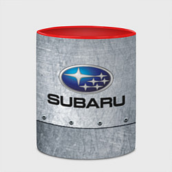 Кружка 3D SUBARU, цвет: 3D-белый + красный — фото 2