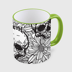 Кружка 3D Megadeth, цвет: 3D-светло-зеленый кант