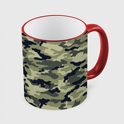 Кружка 3D Пограничные Войска камуфляж, цвет: 3D-красный кант
