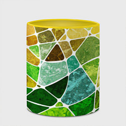 Кружка 3D Мозаика, цвет: 3D-белый + желтый — фото 2