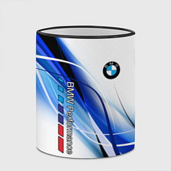 Кружка 3D BMW волны - blue-white, цвет: 3D-черный кант — фото 2