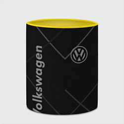 Кружка 3D VOLKSWAGEN, цвет: 3D-белый + желтый — фото 2