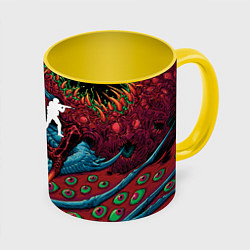 Кружка 3D CS GO, цвет: 3D-белый + желтый