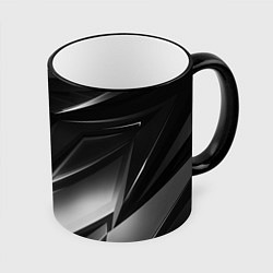Кружка 3D GEOMETRY STRIPES BLACK & WHITE, цвет: 3D-черный кант